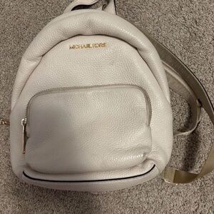 Michael Kors Off-White Leather Backpack